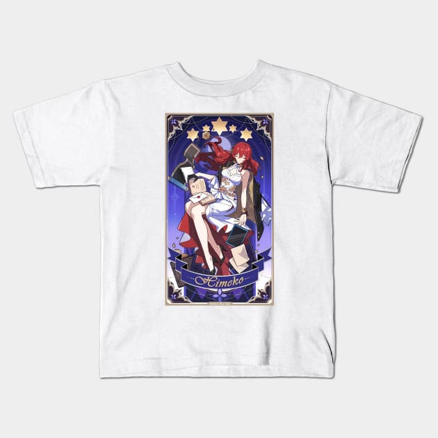 Himeko Revelation Card Honkai Star Rail Kids T-Shirt by kazatodoesart